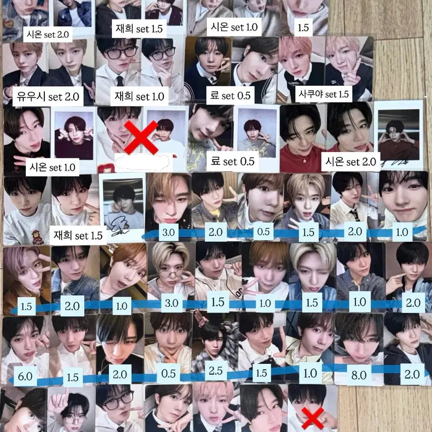[SOLD OUT] 엔시티위시 팝팝 kms 컬러 시온리쿠유우시재희료사쿠야 당첨자포카분철