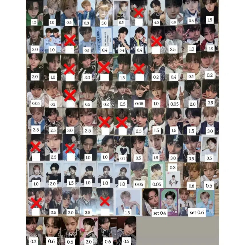 [SOLD OUT] 엔시티위시컬러리스트무모샵큐큐예사이즈위kms시온리쿠유우시재희료사쿠야포카