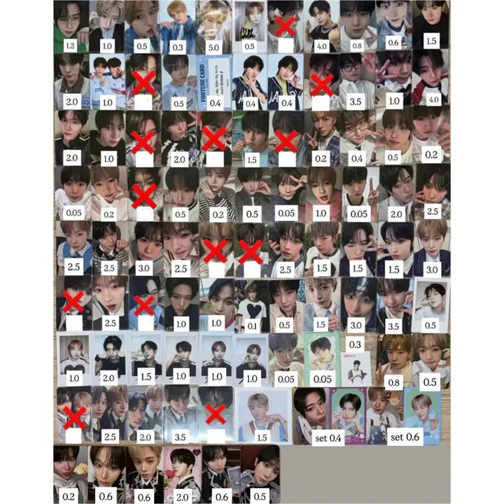 [SOLD OUT] 엔시티위시컬러리스트무모샵큐큐예사이즈위kms시온리쿠유우시재희료사쿠야포카