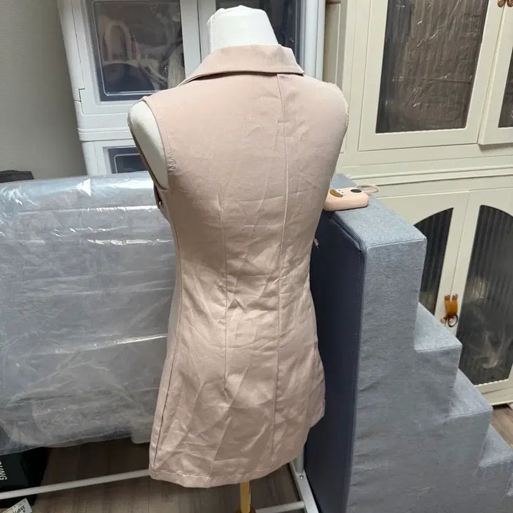 [BUNJANG] Beige Sleeveless Midi Dress / 베이지색 민소매 원피스 핑크베이지