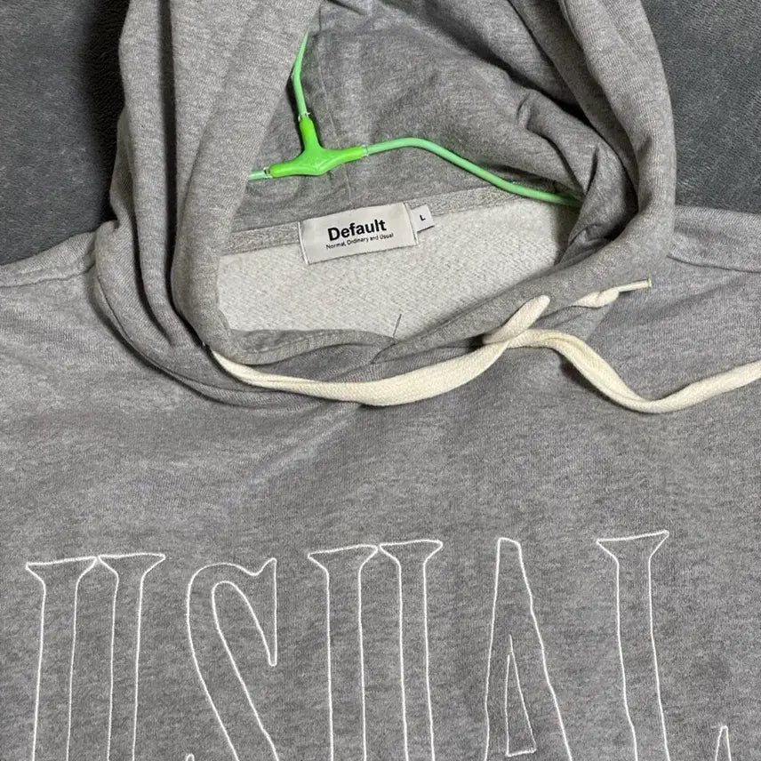 [BUNJANG] Default Usual Gray Hoodie / Default Usual 회색 후드티