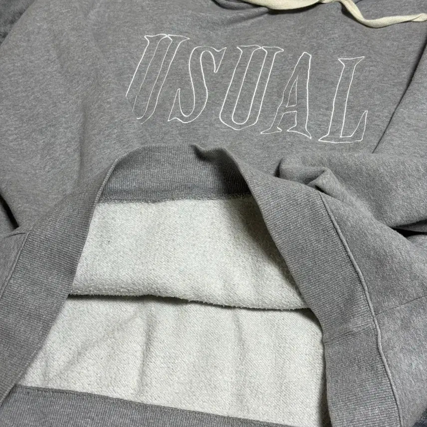 [BUNJANG] Default Usual Gray Hoodie / Default Usual 회색 후드티