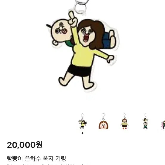 [BUNJANG] Bbangppang-i Eunhasu Okji Keyring / 빵빵이 은하수 옥지 키링 새상품