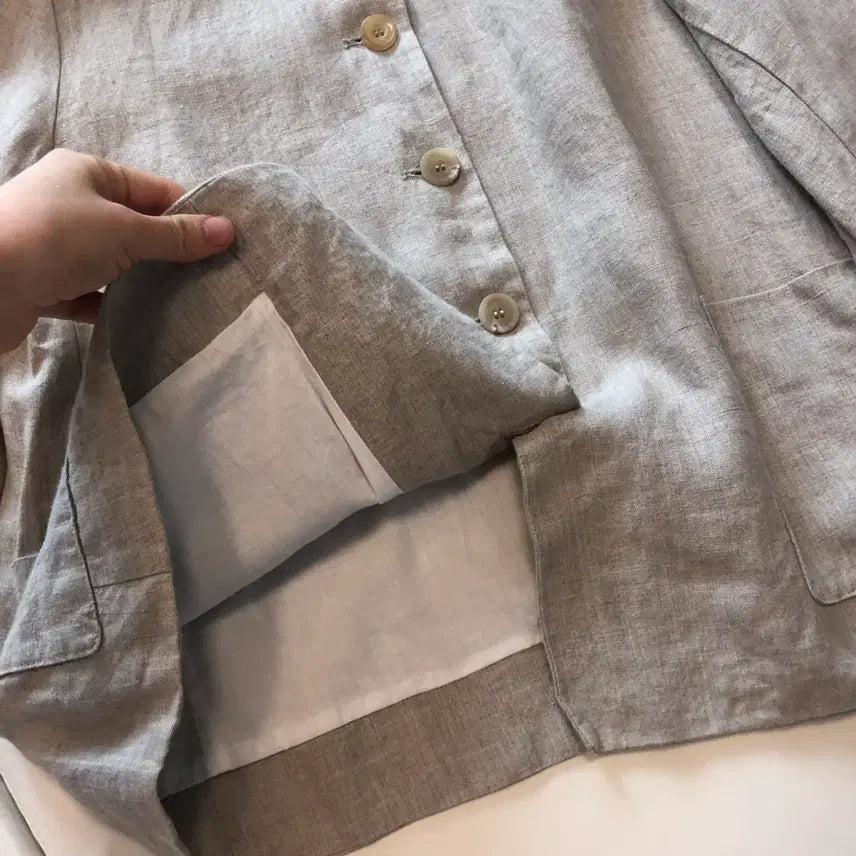[BUNJANG] LUDIA K Linen Jacket / 제평 루디아케이 린넨100% 자켓 루디아k 출근룩 하객룩 올드머니룩