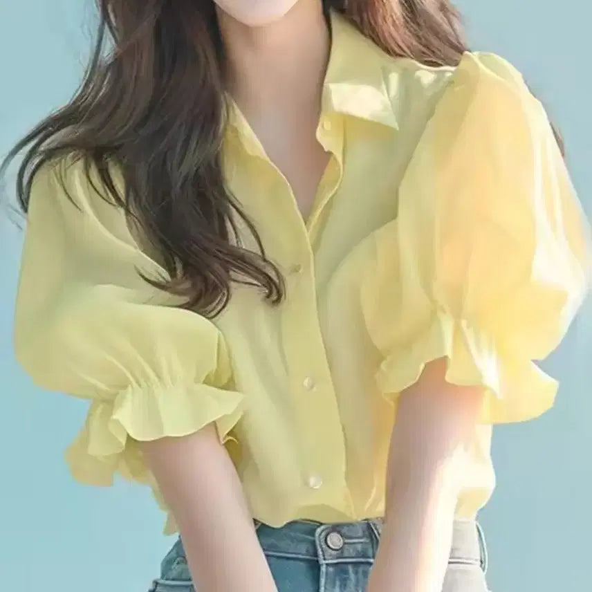 [BUNJANG] New Blouse Shirt / 블라우스 셔츠 새옷