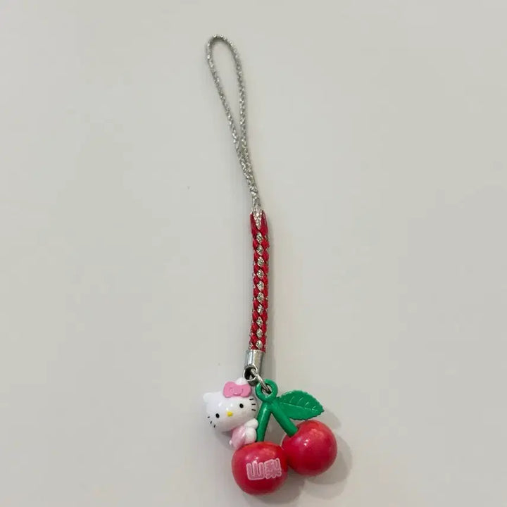 [BUNJANG] Hello Kitty Cherry Strap Keyring / 고전키티스트랩 체리키티스트랩 야마나시한정체리키티 킽스 헬로키티 키링