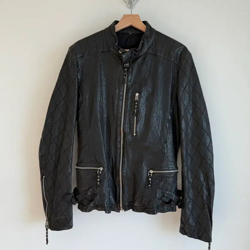 [BUNJANG] Pre-owned Lambskin Leather Jacket / Pre owned 램스킨 레더자켓
