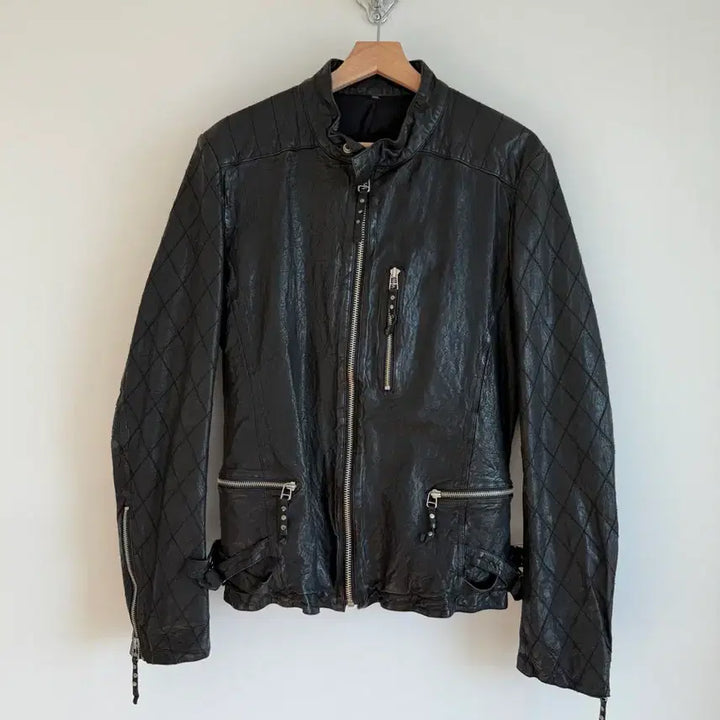 [BUNJANG] Pre-owned Lambskin Leather Jacket / Pre owned 램스킨 레더자켓
