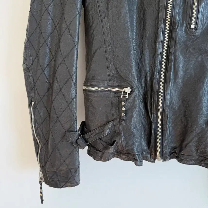 [BUNJANG] Pre-owned Lambskin Leather Jacket / Pre owned 램스킨 레더자켓
