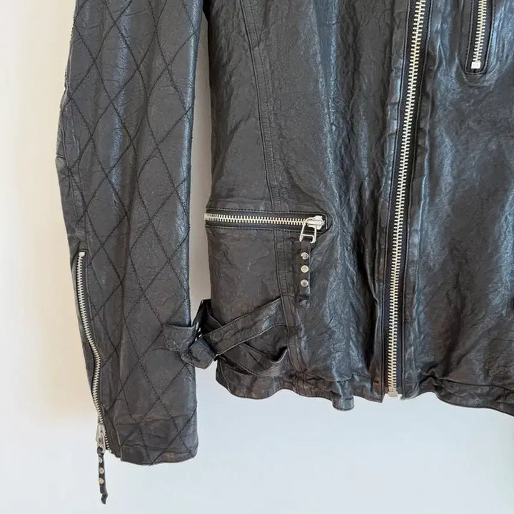 [BUNJANG] Pre-owned Lambskin Leather Jacket / Pre owned 램스킨 레더자켓