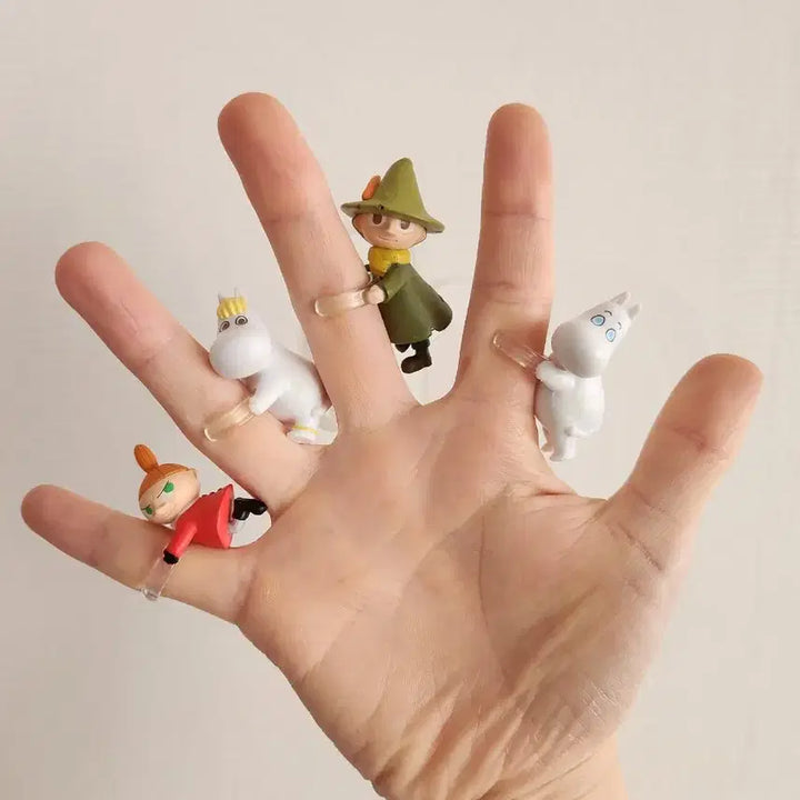 [BUNJANG] Moomin Ring Gachapon Set / 무민 반지가챠 4종 세트 판매해요.