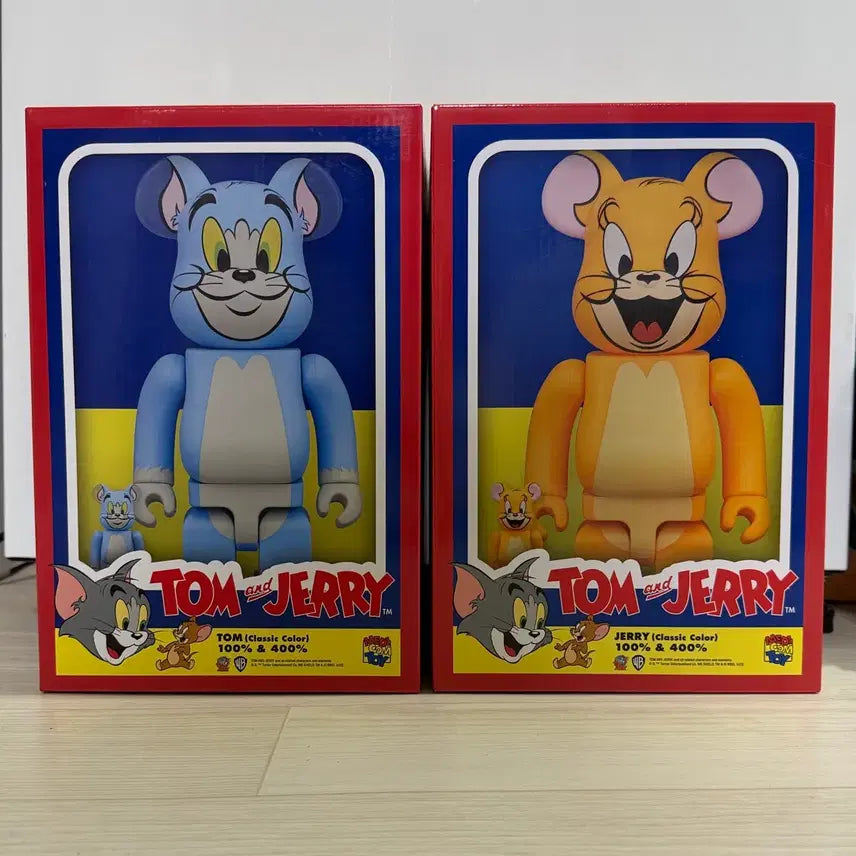 [BUNJANG] Bearbrick Tom and Jerry Classic 400% + 100% Set / 베어브릭 톰과제리 클래식 400%+100% 세트 (미개봉)