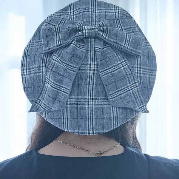 [BUNJANG] Whinny Check Beret / Whinny 화이니 쫀득따끈한 날씨 체크 베레모