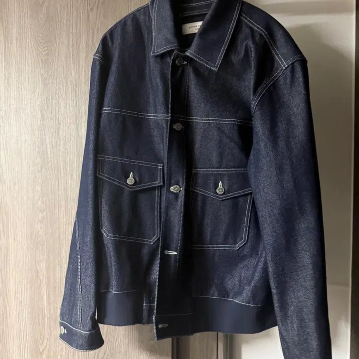 [BUNJANG] Afterpray Low Denim Trucker Jacket / L) 애프터프레이 로우 데님 트러커 인디고 팝니다.