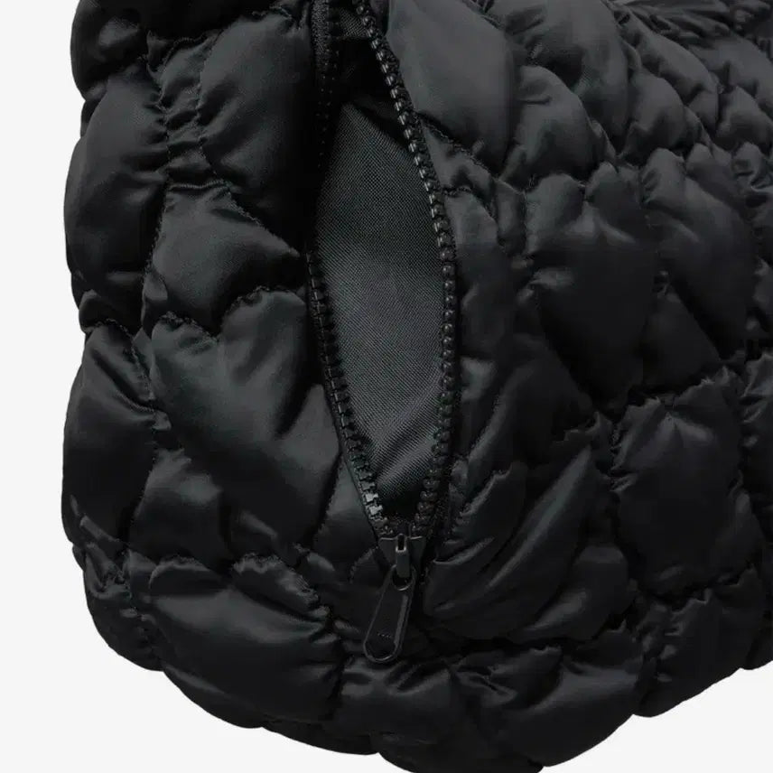 [BUNJANG] Laper Heart Quilted Cross Bag - Black / 라퍼 하트 퀼팅 크로스 백 블랙