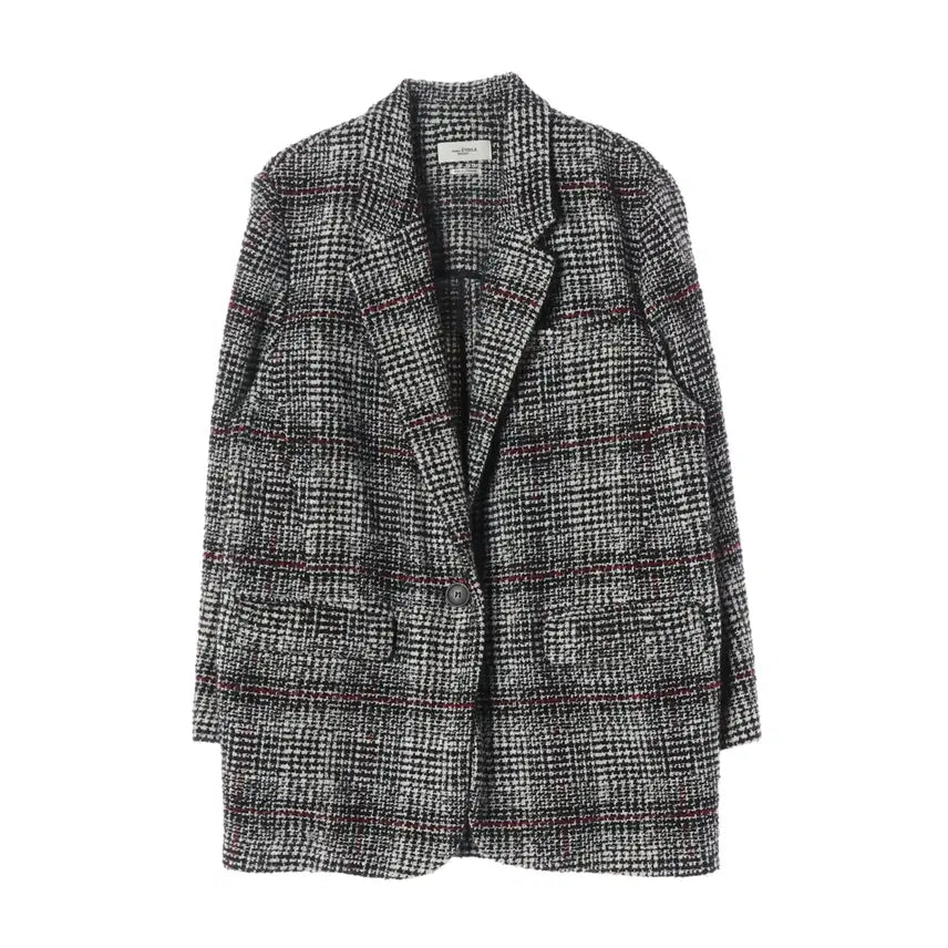 [BUNJANG] Isabel Marant Checked Wool Blazer Jacket / 이자벨마랑 체크 패턴 울 블레이저 니티드  재킷