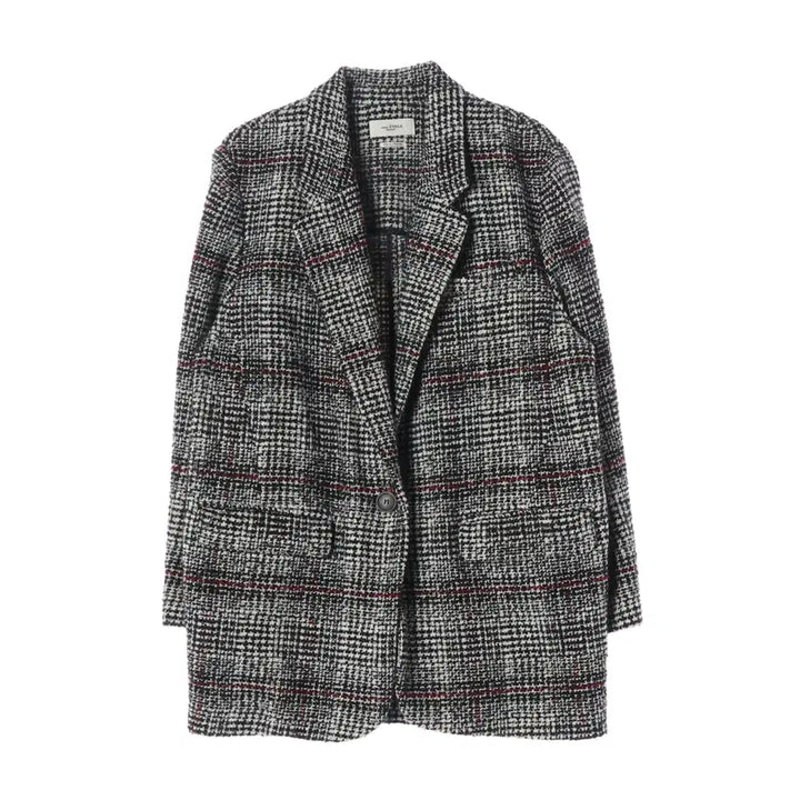 [BUNJANG] Isabel Marant Checked Wool Blazer Jacket / 이자벨마랑 체크 패턴 울 블레이저 니티드  재킷