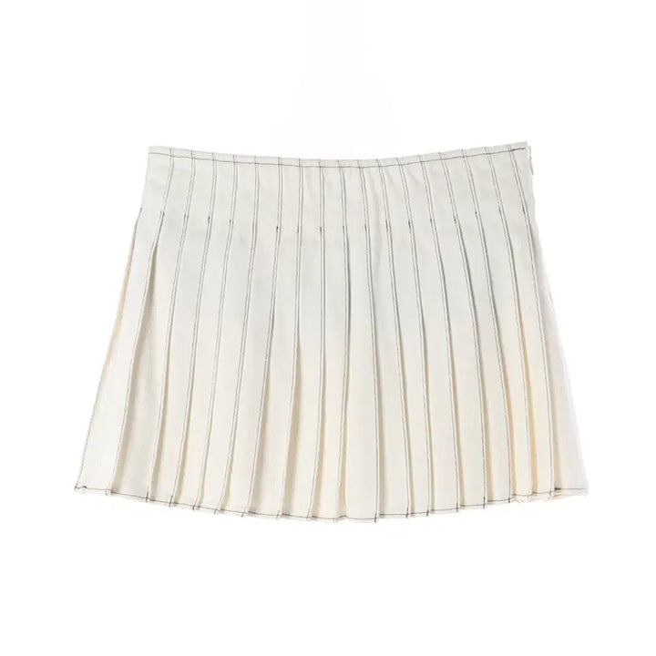 [BUNJANG] Ami Stitch Pleated Mini Skirt / (새상품) 아미 ami 스티치 플리츠 미니 스커트 치마 W26