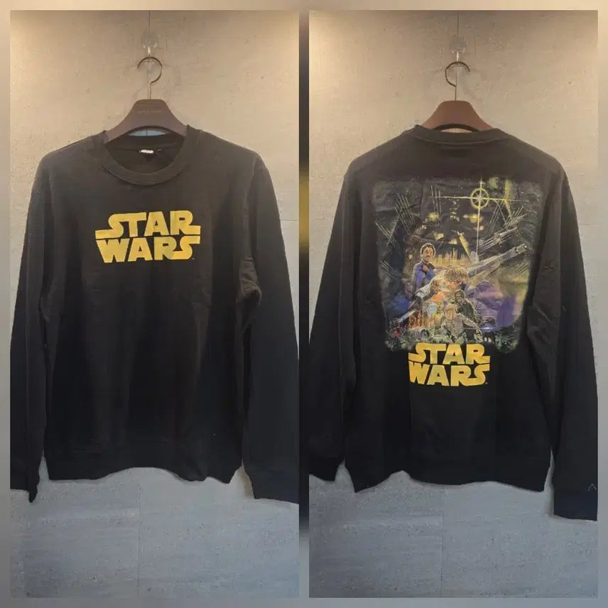 [BUNJANG] Star Wars Logo Graphic Black Sweatshirt / 스타워즈 정품. 맨투맨 티셔츠. 블랙.