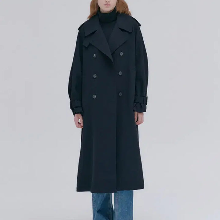 [BUNJANG] NilbyP 2023 Double Trench Coat Jacket / 닐바이피 23년 더블 트렌치코트 자켓 점퍼 결혼식 하객룩 출근룩 올드머니
