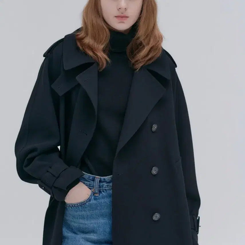 [BUNJANG] NilbyP 2023 Double Trench Coat Jacket / 닐바이피 23년 더블 트렌치코트 자켓 점퍼 결혼식 하객룩 출근룩 올드머니