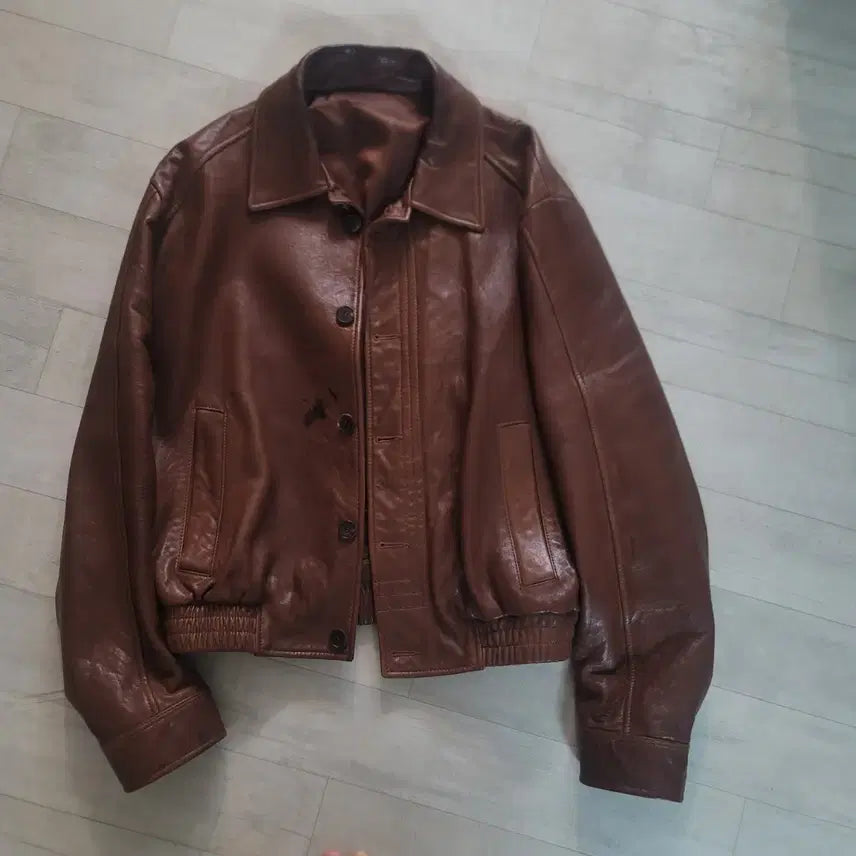 [BUNJANG] stu Leather Jacket M / stu 레더 자켓 M