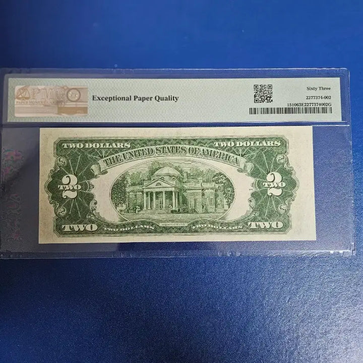 [BUNJANG] PMG 1953A 2 Dollar Bill / PMG 1953A 2달러 지폐 (63 Choice Uncirculated