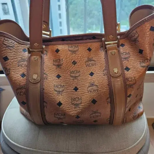[BUNJANG] MCM Visetos Tote Bag Brown / MCM 정품 비세토스 토트백 브라운
