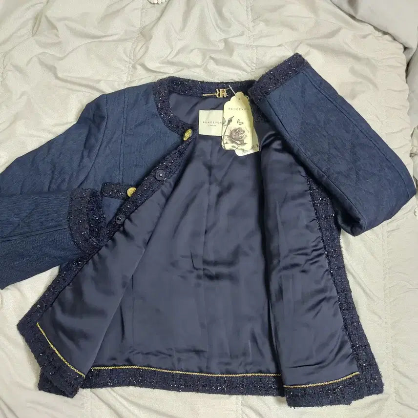 [BUNJANG] Reneyvon Denim Tweed Jacket 55 / 레니본 데님트위드자켓55. 새상품