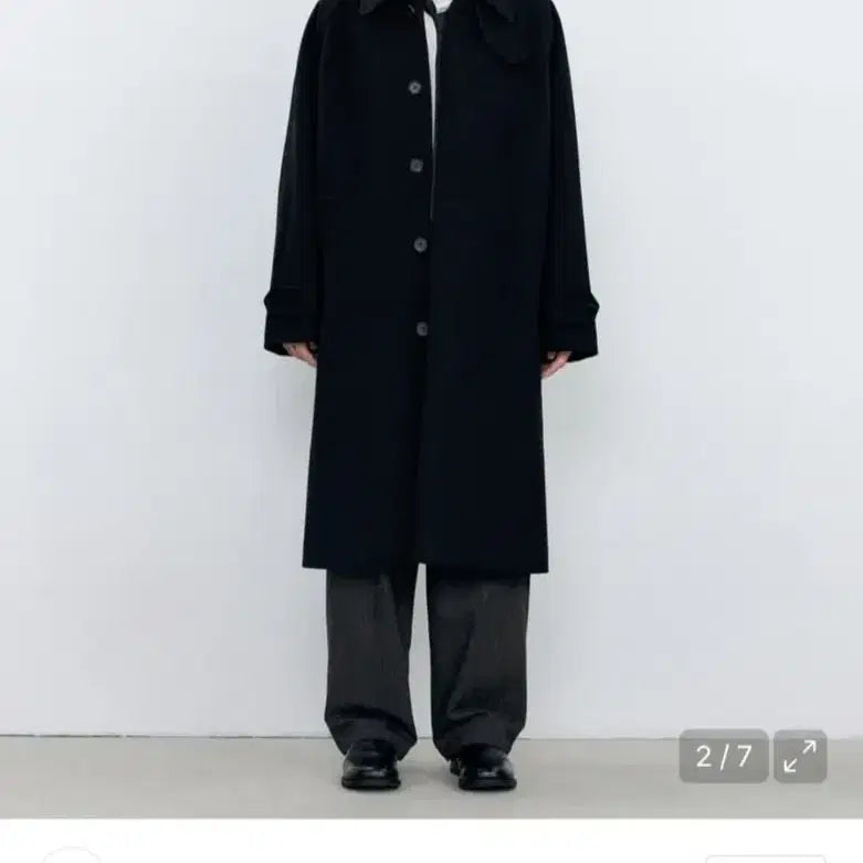 [BUNJANG] 인사일런스 마펠 캐시미어 발마칸 코트 블랙 S / 인사일런스 마펠 캐시미어 발마칸 코트 블랙 S