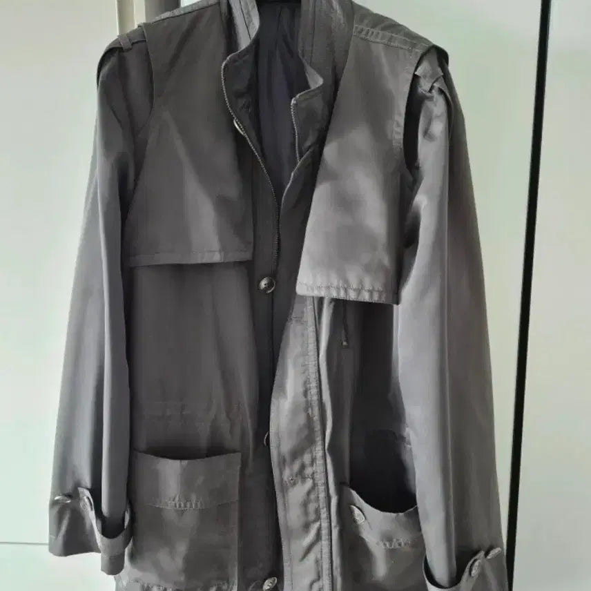 [BUNJANG] Bon Grey Parka Jacket (Size 105) / bon 그레이 야상 스타일 자켓 105