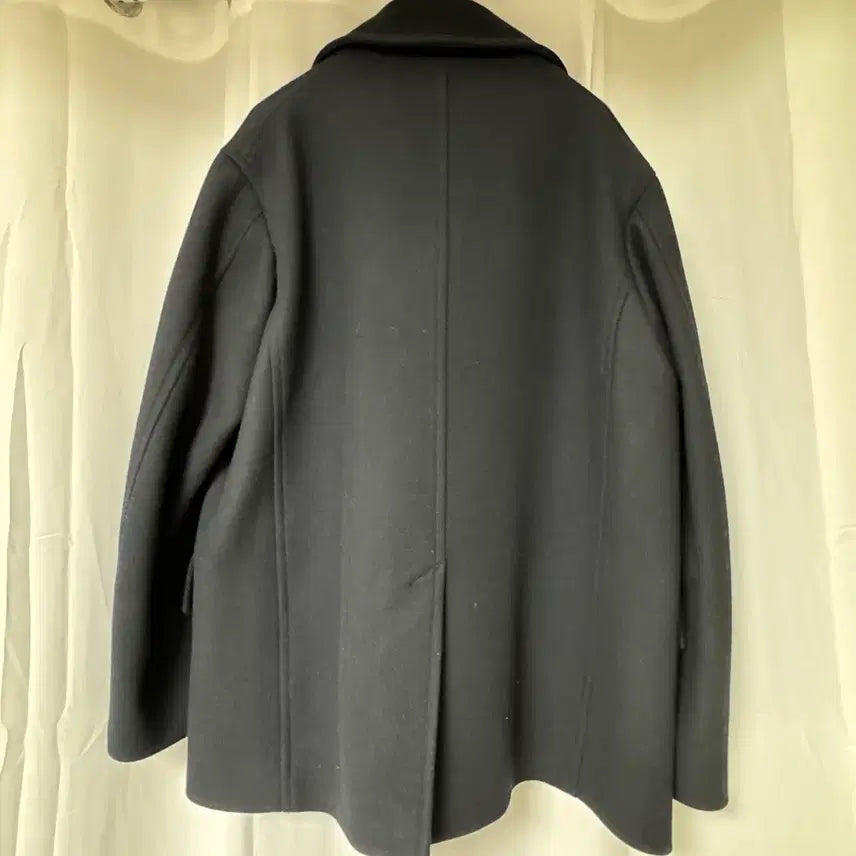 [BUNJANG] Auralee Super Fine Wool Half Coat Navy / 오라리 슈퍼파인울 하프코트(피코트) 3사이즈 네이비