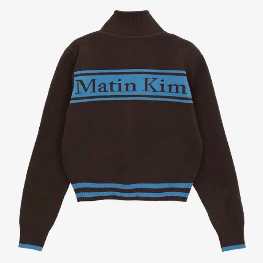 [BUNJANG] Matinkim Stripe Knit Cardigan Brown / 마뗑킴 스펠 포인트 스트라이프 니트 가디건 브라운