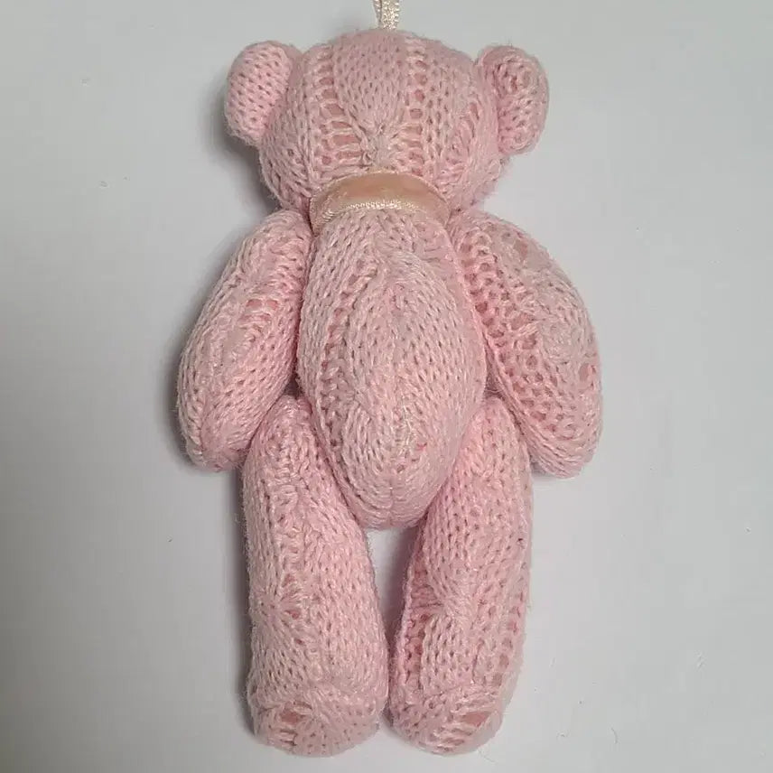 [BUNJANG] Pink Teddy Bear Joint Doll Keychain / 핑크 테디베어 열쇠고리 곰돌이 관절 인형
