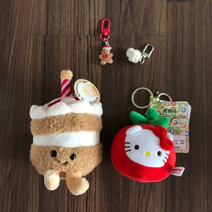 [BUNJANG] Kitty Teacup Rabbit Ginger Cookie Strawberry Cake Doll Bundle Set Keyring / 키링 세트 일괄 키티 티컵 토끼 진저쿠키 딸기 생일케이크 인형 키덜트