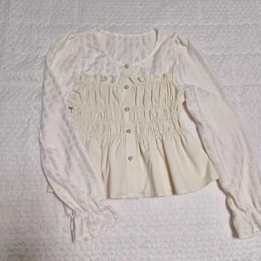 [BUNJANG] Black and Ivory Blouse Set / 블랙,아이보리 블라우스 2종