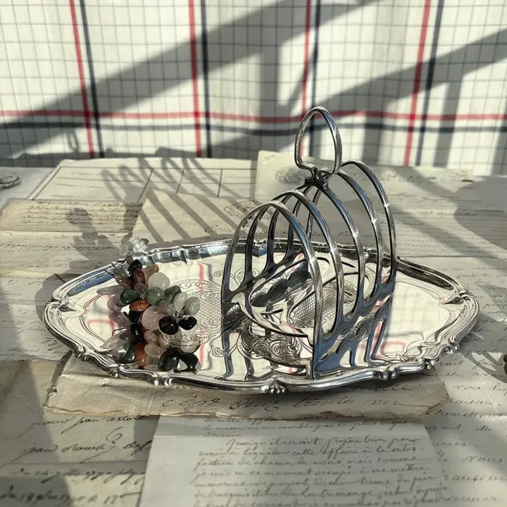 [BUNJANG] Vintage Silver Plate Oval Tray / 빈티지 실버플레이트 트레이