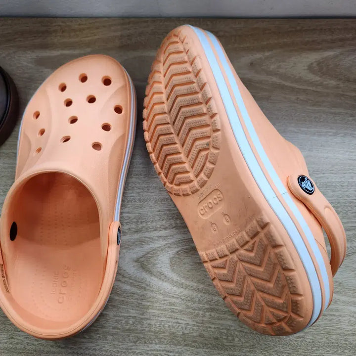 [BUNJANG] Crocs Orange Clogs / 크록스 신발 2번 착용 오렌지색 주황색 살구색