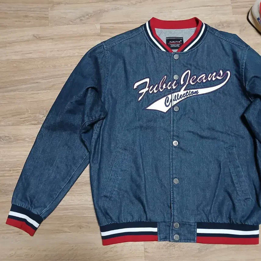 [BUNJANG] Fubu Denim Varsity Jacket / fubu 후부 데님 바시티 청자켓 올드스쿨 푸부