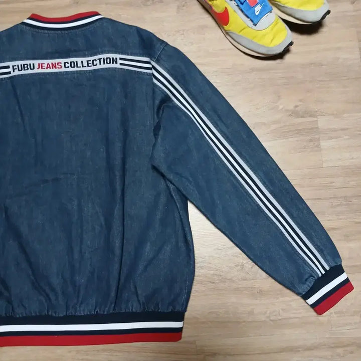[BUNJANG] Fubu Denim Varsity Jacket / fubu 후부 데님 바시티 청자켓 올드스쿨 푸부