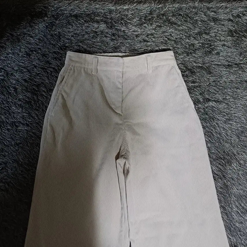 [BUNJANG] Top Ten Ivory Corduroy Wide Pants / 탑텐 아이보리 코듀로이 와이드 팬츠 27(70) 여성