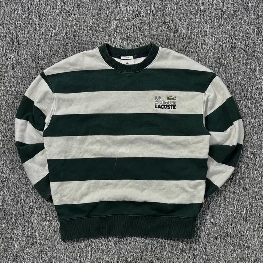 [SOLD OUT] 라코스테 라이브 스트라이프 플리스 스웻셔츠