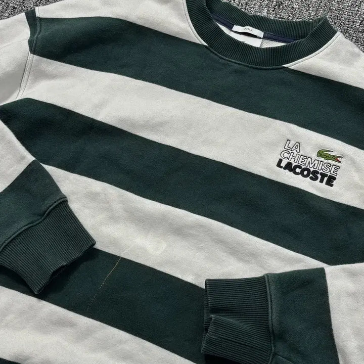 [SOLD OUT] 라코스테 라이브 스트라이프 플리스 스웻셔츠