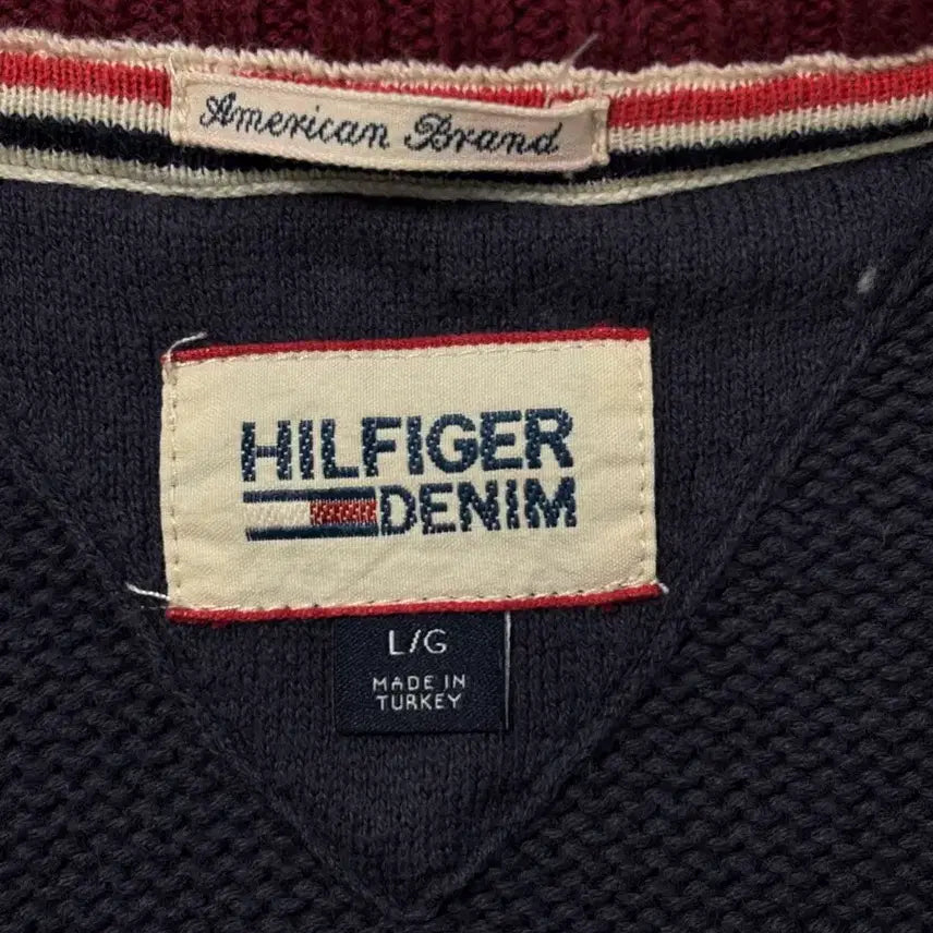[BUNJANG] Tommy Hilfiger Chevron Pattern Knit Sweater / 타미힐피거 셰브론 패턴 니트 스웨터