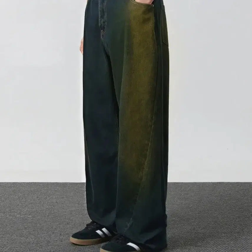 [BUNJANG] Dimitri Black Curved Slash Denim Pants / 디미트리 블랙 커브드 슬래쉬 데님팬츠