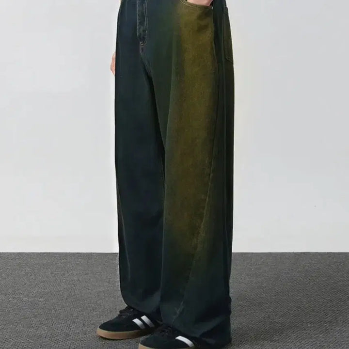 [BUNJANG] Dimitri Black Curved Slash Denim Pants / 디미트리 블랙 커브드 슬래쉬 데님팬츠