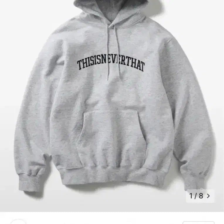 [BUNJANG] thisisneverthat Arch Logo Hoodie Heather Gray / 디스이즈네버댓 아치 로고 후드티 헤더 그레이