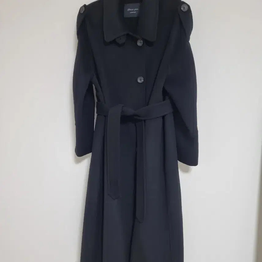 [BUNJANG] Handmade Wool Blend Long Coat / 울90% 핸드메이드 롱 코트