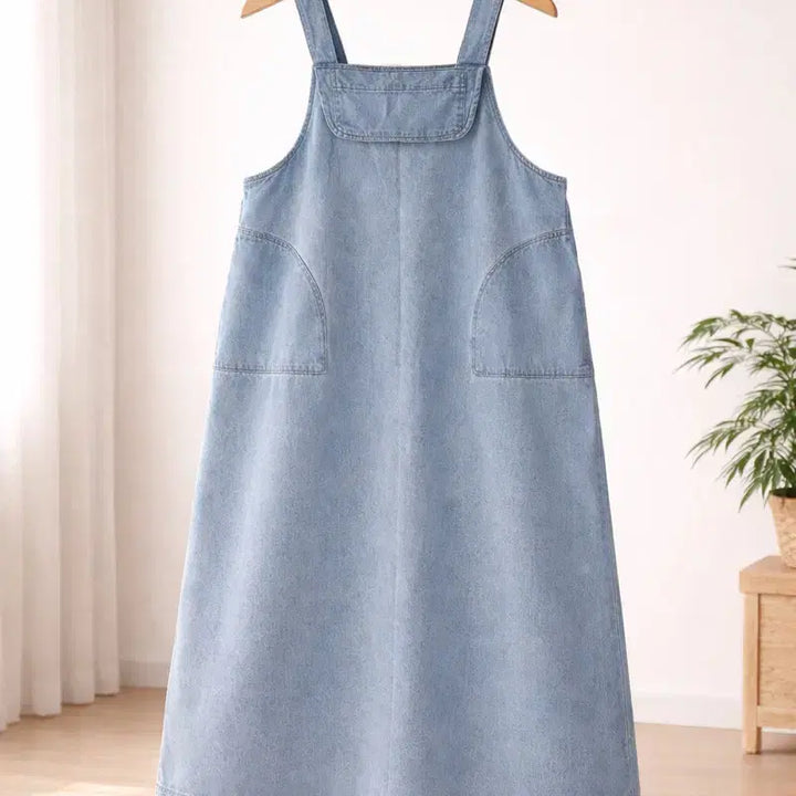[BUNJANG] 르드망 Denim Pinafore Dress / 르드망 브랜드 청 멜빵 원피스 나시 667788정도 사이즈