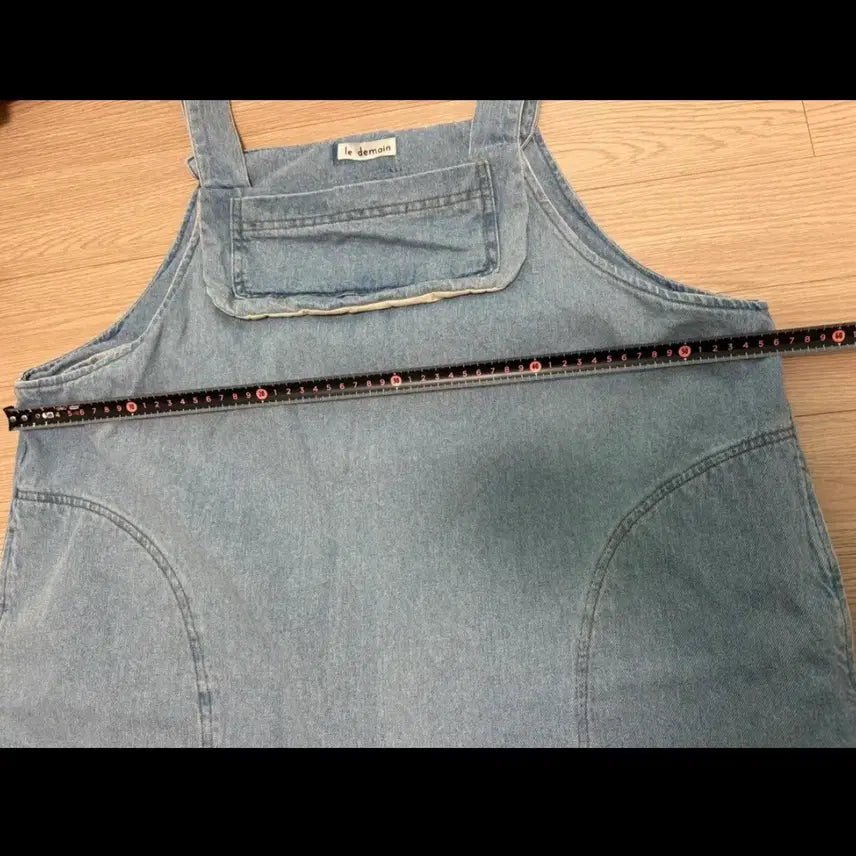 [BUNJANG] 르드망 Denim Pinafore Dress / 르드망 브랜드 청 멜빵 원피스 나시 667788정도 사이즈